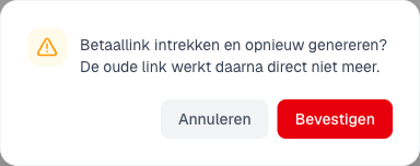de bevestigingsvraag bij Link intrekken